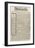 The Massachusetts Spy Newspaper, on the First Anniversary of the Boston Massacre, c.1771-null-Framed Giclee Print