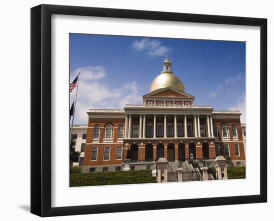 The Massachusetts State House, 1798, Designed by Charles Bulfinch, Boston, Massachusetts, USA-Amanda Hall-Framed Photographic Print