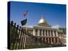 The Massachusetts State House, 1798, Designed by Charles Bulfinch, Boston, Massachusetts, USA-Amanda Hall-Stretched Canvas