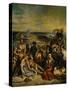 The Massacre of Chios, Greek Families Waiting for Death or Slavery, 1824-Eugene Delacroix-Stretched Canvas