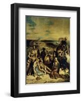 The Massacre of Chios-Eugene Delacroix-Framed Premium Giclee Print