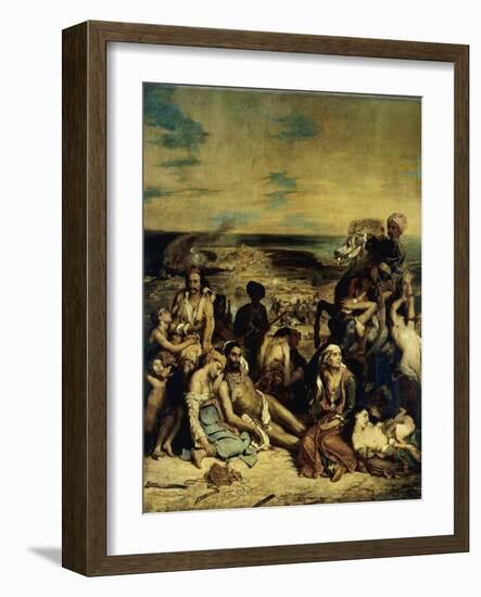 The Massacre of Chios-Eugene Delacroix-Framed Giclee Print