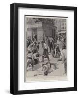 The Massacre of Christians in the Streets at Galata-Henry Marriott Paget-Framed Giclee Print