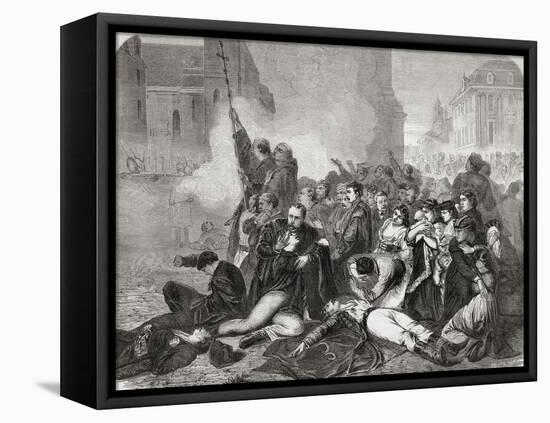 The Massacre of Civilians in Castle Square-null-Framed Stretched Canvas