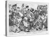 The Massacre of Peterloo! or a Specimen of English Liberty, August 16th 1819 (Etching) (B&W Photo)-J.l. Marks-Stretched Canvas