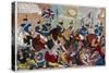 The Massacre of Peterloo, or Britons Strike Home, 1819-George Cruikshank-Stretched Canvas