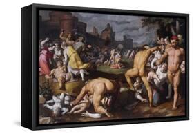 The Massacre of the Innocents, 1590-Cornelis Van Haarlem-Framed Stretched Canvas