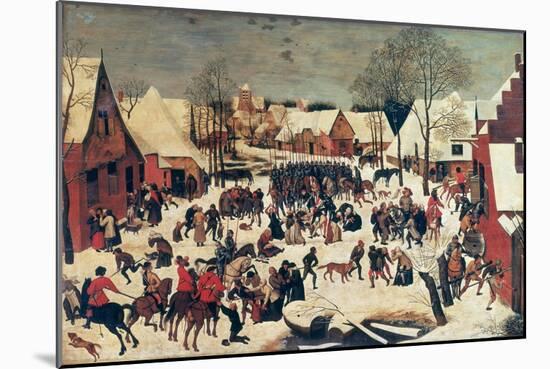 The Massacre of the Innocents, 1593-Pieter Brueghel the Younger-Mounted Giclee Print