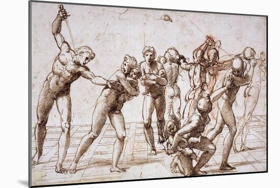 The Massacre of the Innocents, Around 1509-Raphael-Mounted Giclee Print