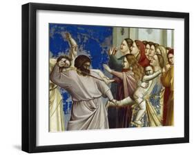 The Massacre of the Innocents, Detail from Life and Passion of Christ, 1303-1305-Giotto di Bondone-Framed Giclee Print
