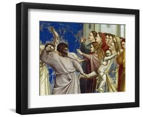 The Massacre of the Innocents, Detail from Life and Passion of Christ, 1303-1305-Giotto di Bondone-Framed Giclee Print