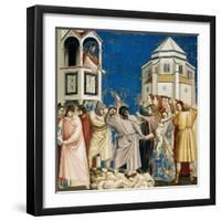 The Massacre of the Innocents, Detail from Life and Passion of Christ, 1303-1305-Giotto di Bondone-Framed Giclee Print