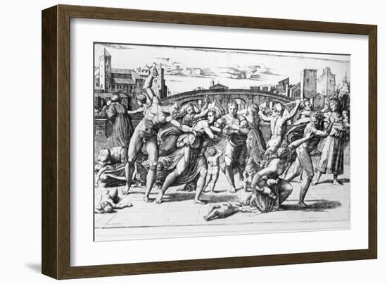 The Massacre of the Innocents, Engraved by Marcantonio Raimondi-Raphael-Framed Giclee Print