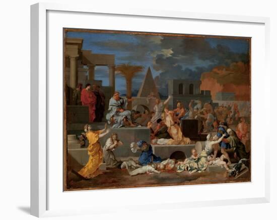 The Massacre of the Innocents (Oil on Canvas)-Sebastien Bourdon-Framed Giclee Print