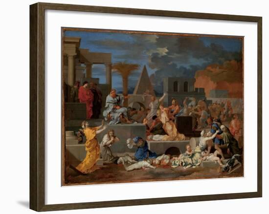 The Massacre of the Innocents (Oil on Canvas)-Sebastien Bourdon-Framed Giclee Print