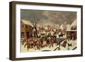 The Massacre of the Innocents (Panel)-Maerten van Cleve-Framed Giclee Print