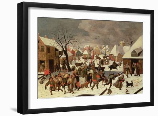 The Massacre of the Innocents (Panel)-Maerten van Cleve-Framed Giclee Print