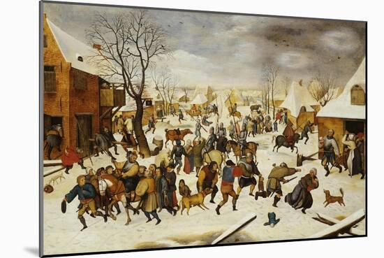 The Massacre of the Innocents-Pieter Bruegel the Elder-Mounted Giclee Print