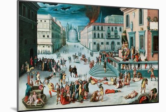 The Massacre of the Triumvirate-Antoine Caron-Mounted Giclee Print
