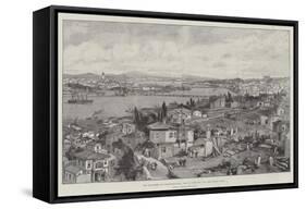 The Massacres at Constantinople, View of the City and the Golden Horn-William 'Crimea' Simpson-Framed Stretched Canvas