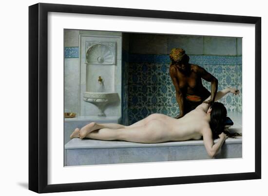 The Massage, 1883-Edouard Debat-Ponsan-Framed Premium Giclee Print