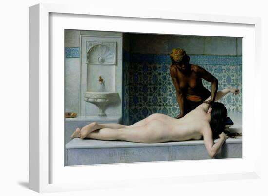 The Massage, 1883-Edouard Debat-Ponsan-Framed Giclee Print