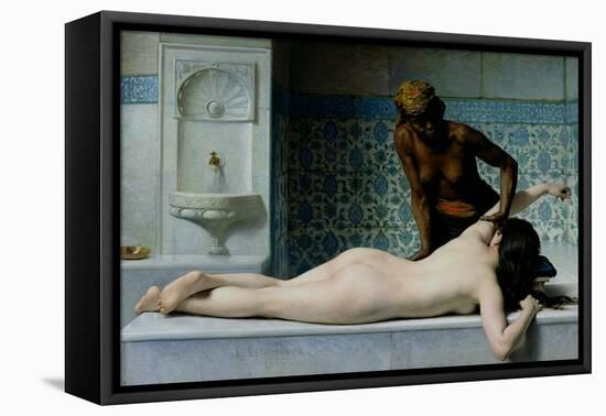 The Massage, 1883-Edouard Debat-Ponsan-Framed Stretched Canvas