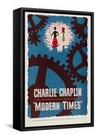 The Masses, 1936, "Modern Times" Directed by Charles Chaplin-null-Framed Stretched Canvas