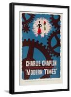 The Masses, 1936, "Modern Times" Directed by Charles Chaplin-null-Framed Giclee Print