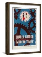 The Masses, 1936, "Modern Times" Directed by Charles Chaplin-null-Framed Premium Giclee Print