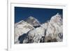 The massive black pyramid summit of Mount Everest, from Kala Patar, Khumbu Region, Nepal, Himalayas-Alex Treadway-Framed Photographic Print