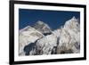 The massive black pyramid summit of Mount Everest, from Kala Patar, Khumbu Region, Nepal, Himalayas-Alex Treadway-Framed Photographic Print