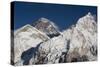The massive black pyramid summit of Mount Everest, from Kala Patar, Khumbu Region, Nepal, Himalayas-Alex Treadway-Stretched Canvas
