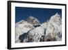 The massive black pyramid summit of Mount Everest, from Kala Patar, Khumbu Region, Nepal, Himalayas-Alex Treadway-Framed Photographic Print