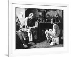 The Master and the Apprentice-Norman Rockwell-Framed Giclee Print