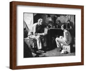 The Master and the Apprentice-Norman Rockwell-Framed Giclee Print