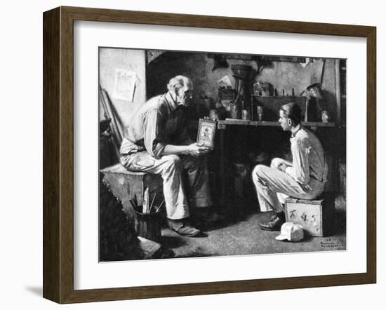 The Master and the Apprentice-Norman Rockwell-Framed Giclee Print