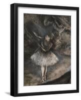 The Master of Ballet (detail) (executed in collaboration with Ludovic Lepic)-Edgar Degas-Framed Giclee Print