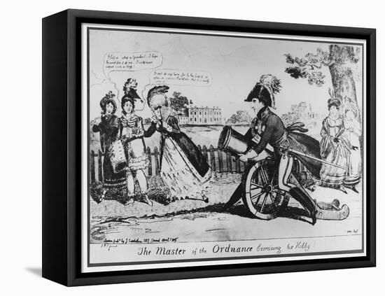 The Master of the Ordnance Exercising His Hobby', 1819-Isaac Cruikshank-Framed Stretched Canvas