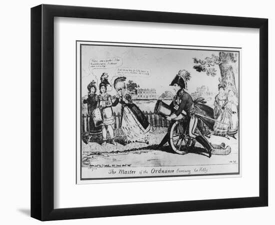 The Master of the Ordnance Exercising His Hobby', 1819-Isaac Cruikshank-Framed Premium Giclee Print