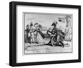 The Master of the Ordnance Exercising His Hobby', 1819-Isaac Cruikshank-Framed Premium Giclee Print