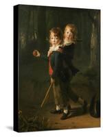 The Masters Foster: Portrait of the Sons of Constantia and Richard Foster-Henri Pierre Danloux-Stretched Canvas