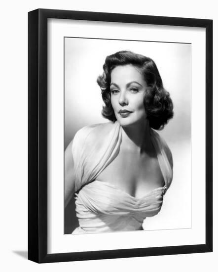 The Mating Season, Gene Tierney Wearing a Costume Designed by Oleg Cassini, 1951-null-Framed Photo