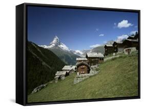 The Matterhorn, 4478M, from Findeln, Valais, Swiss Alps, Switzerland-Hans Peter Merten-Framed Stretched Canvas