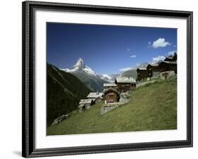 The Matterhorn, 4478M, from Findeln, Valais, Swiss Alps, Switzerland-Hans Peter Merten-Framed Photographic Print
