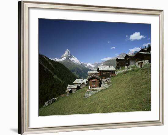 The Matterhorn, 4478M, from Findeln, Valais, Swiss Alps, Switzerland-Hans Peter Merten-Framed Photographic Print