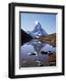 The Matterhorn, 4478M, from the East, Over Riffel Lake, Swiss Alps, Switzerland-Ursula Gahwiler-Framed Photographic Print