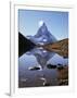 The Matterhorn, 4478M, from the East, Over Riffel Lake, Swiss Alps, Switzerland-Ursula Gahwiler-Framed Photographic Print