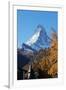 The Matterhorn, 4478m, in autumn, Zermatt, Valais, Swiss Alps, Switzerland, Europe-Christian Kober-Framed Photographic Print