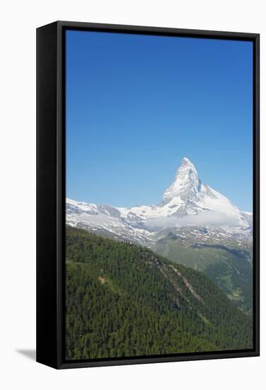 The Matterhorn, 4478M, Zermatt, Valais, Swiss Alps, Switzerland, Europe-Christian Kober-Framed Stretched Canvas